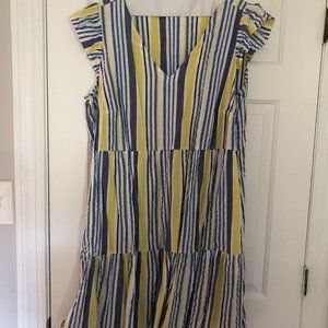 Loft Striped Cotton Dress